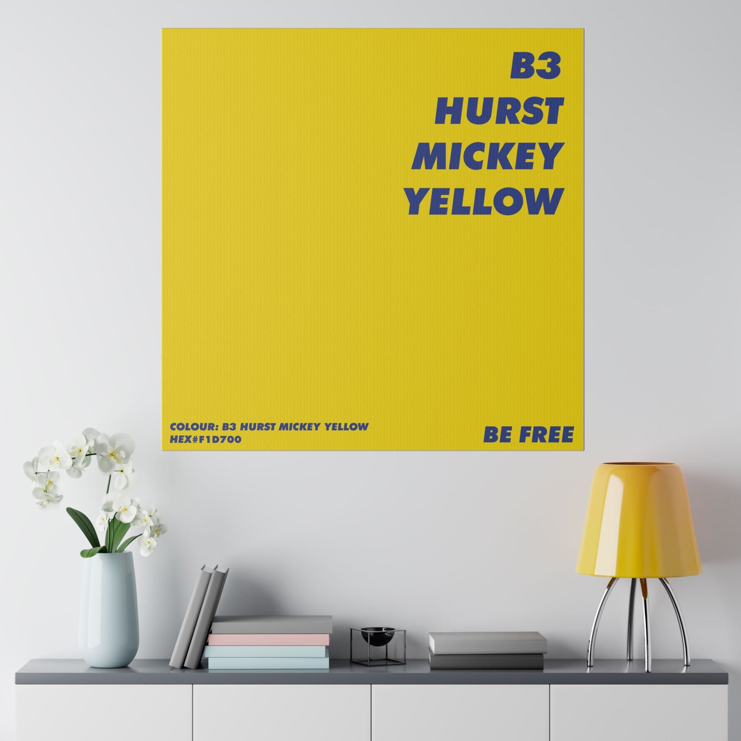 Hurst Mickey Yellow Canvas, Stretched, 0.75"
