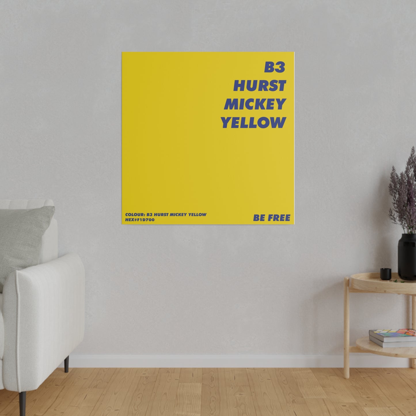 Hurst Mickey Yellow Canvas, Stretched, 0.75"