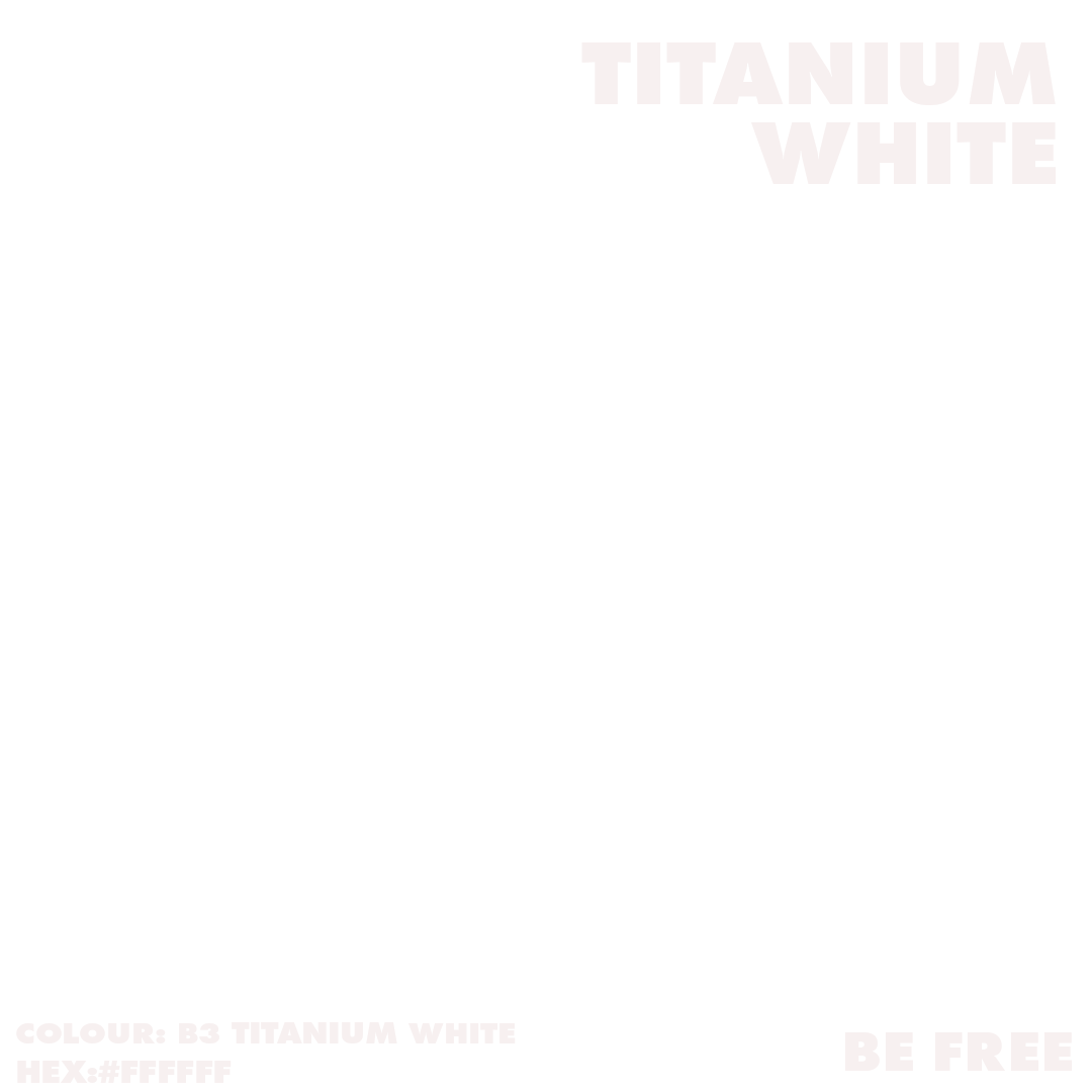 Artist Acrylic Matt Paint "BE3 TITANIUM WHITE"